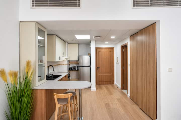 Kitchenette, Bright and Cozy | Studio in Motor City